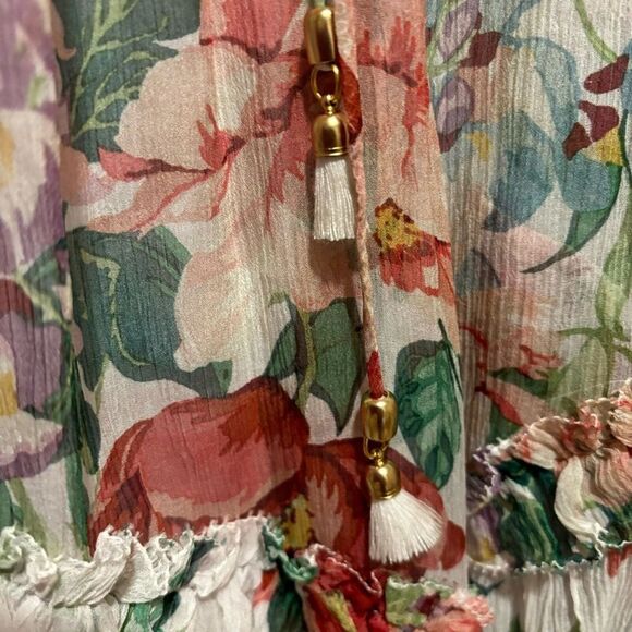 NWT. ZIMMERMANN 100% silk dress Sz AU2 US8 multi color - Picture 16 of 16